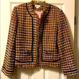 Multi-color tweed jacket, size M